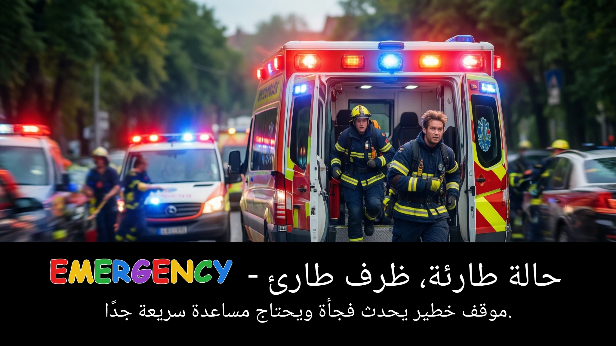 Arabic Illustration for emergency